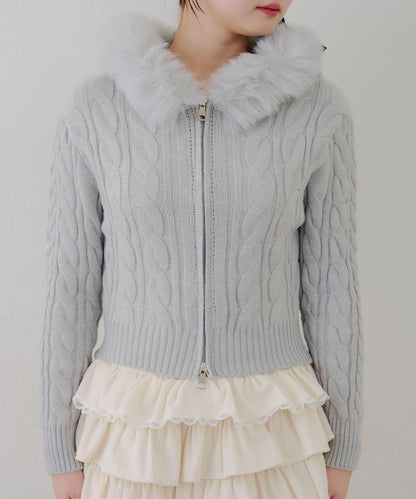 【RMAF】連帽拉鍊毛絨外套