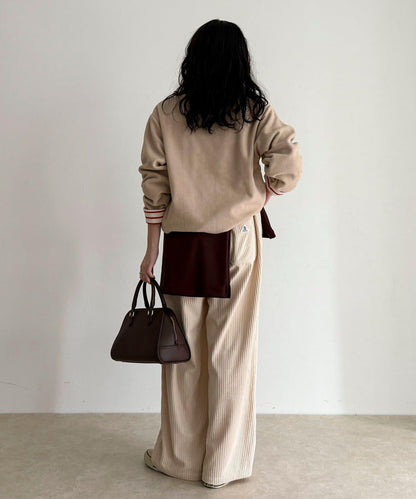 【2WAY款式】【GEVACO】內裡抓絨船領T恤