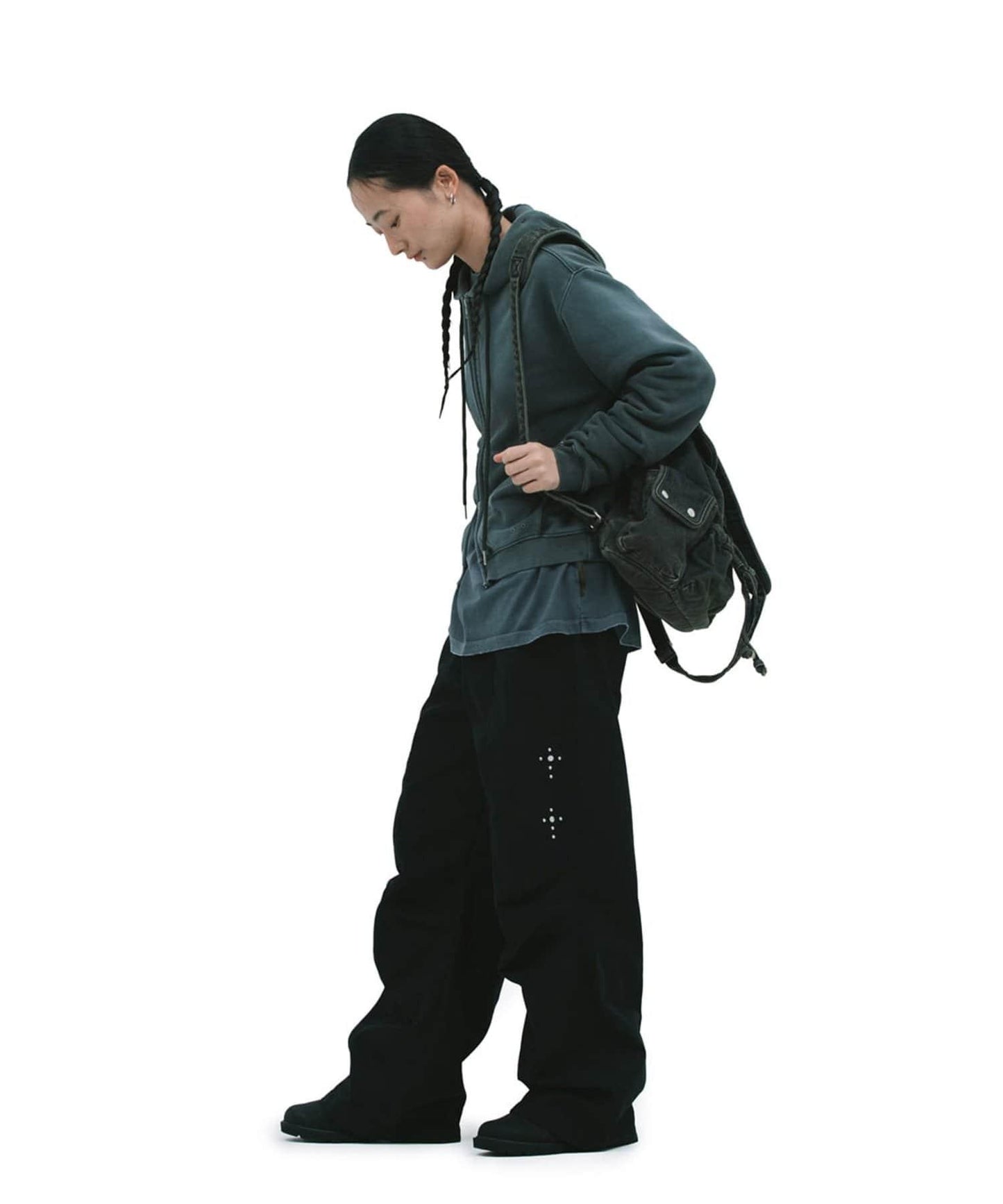 【DEFGARMENTS】鉚釘工裝降落傘褲