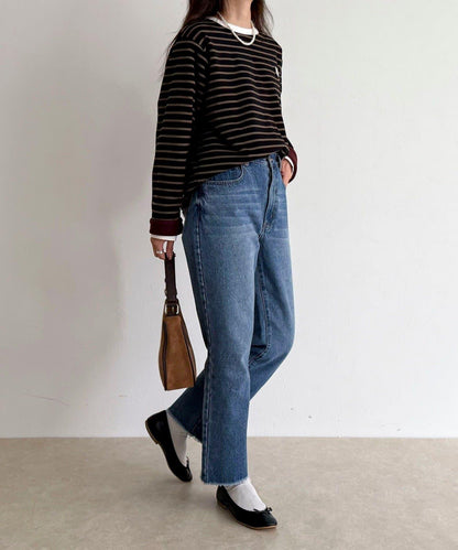 【2WAY款式】【GEVACO】內裡抓絨船領T恤