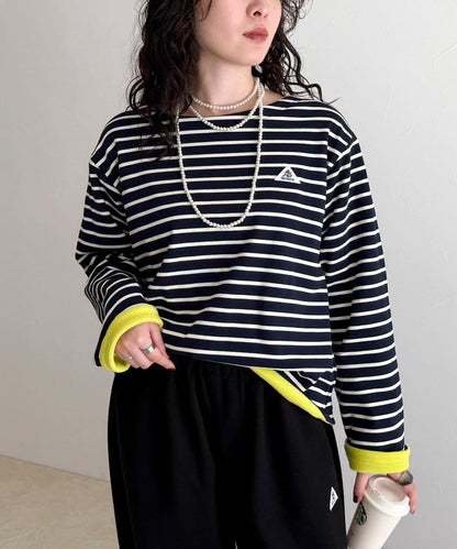 【2WAY款式】【GEVACO】內裡抓絨船領T恤