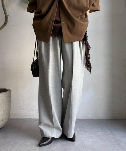 柔軟起毛彈力長褲