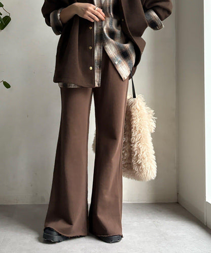 微喇叭衛衣面料長褲