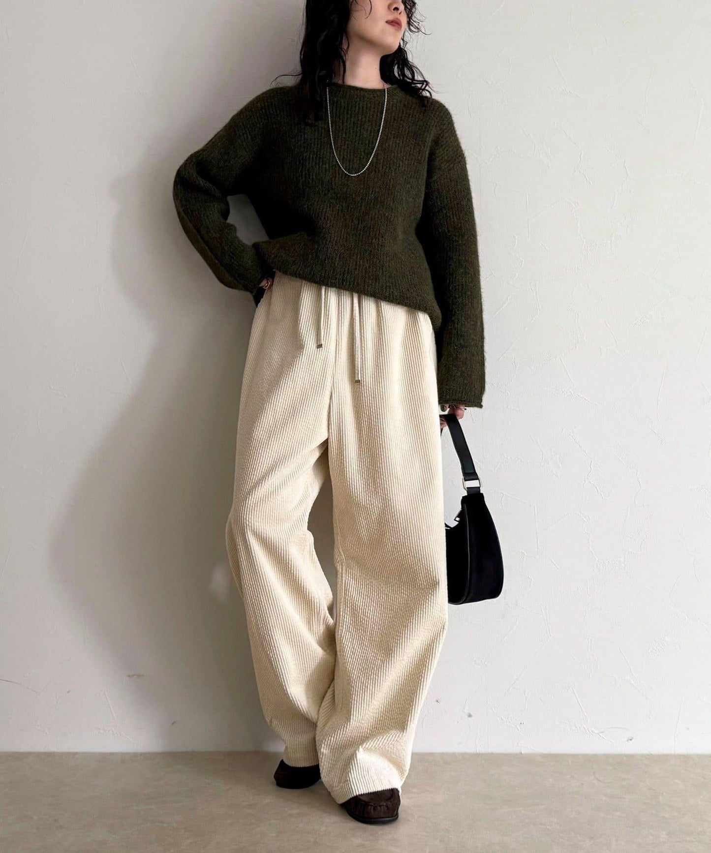 燈芯絨寬鬆休閒褲