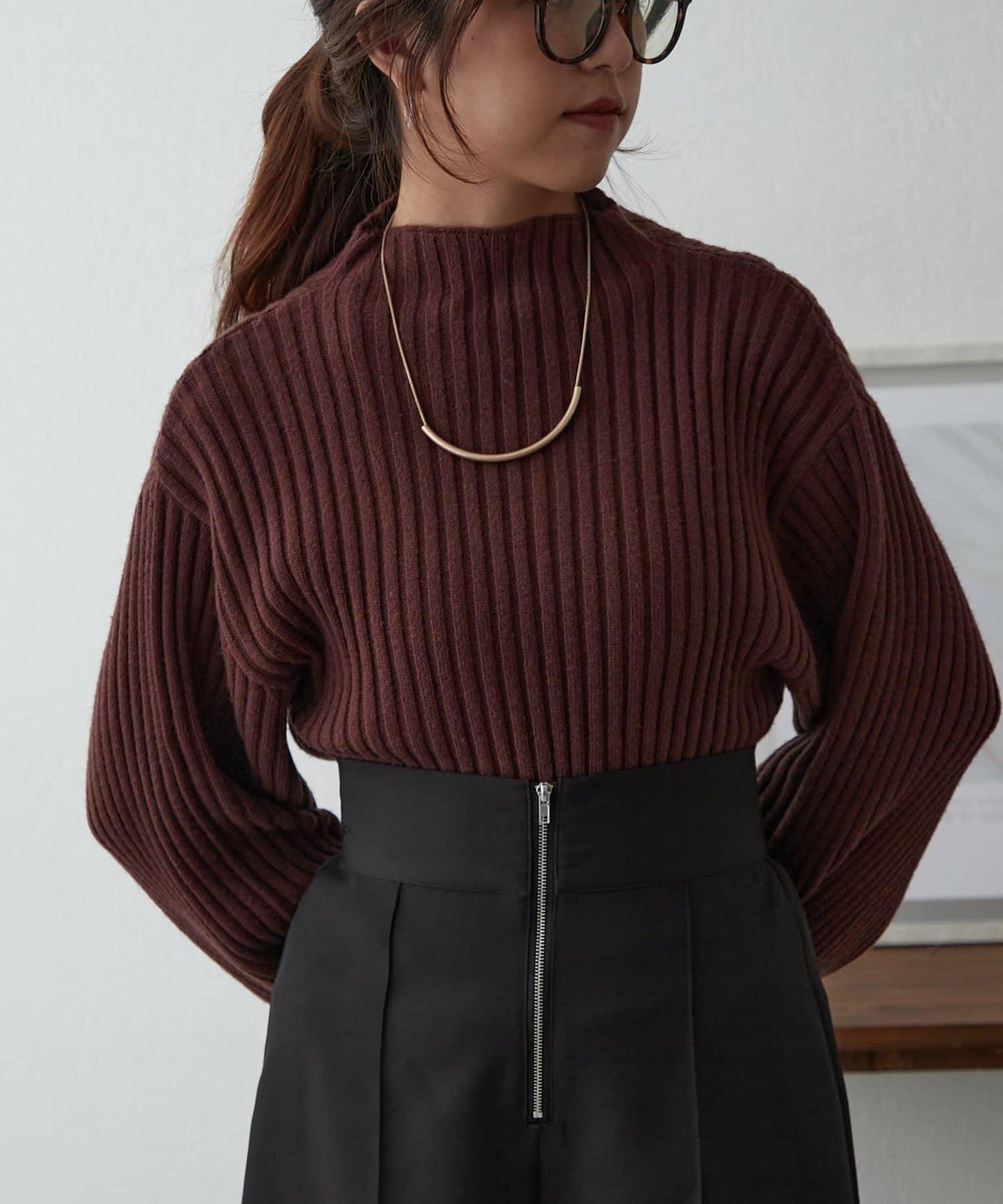 【RMAF】高領羅紋針織衫