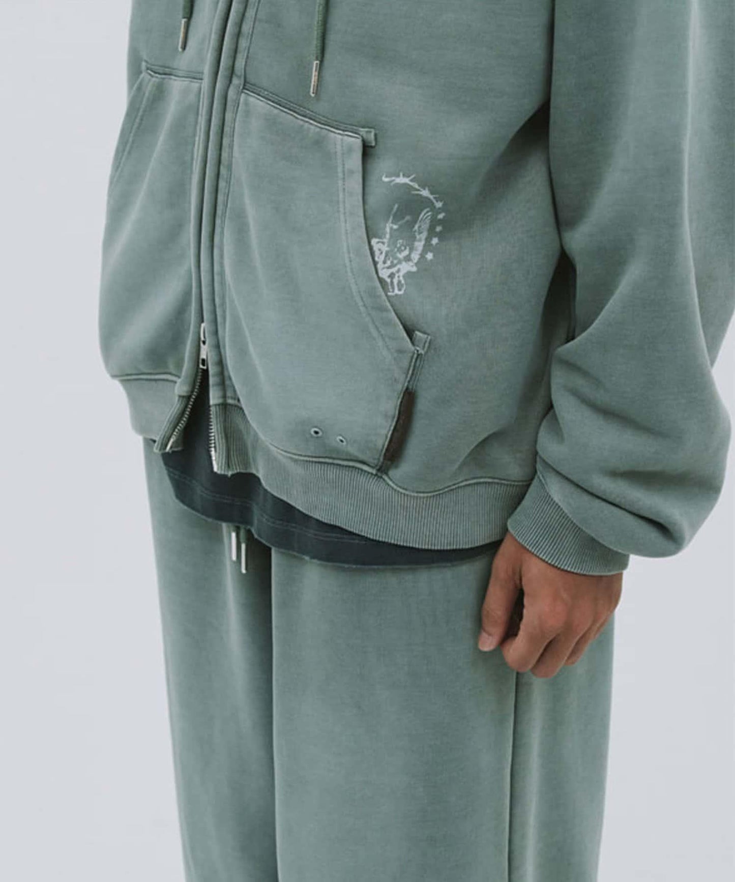 【DEFGARMENTS】豬絨拉鍊連帽衛衣