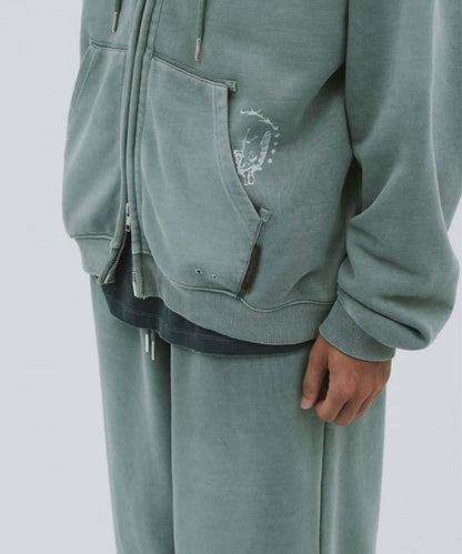 【DEFGARMENTS】豬絨拉鍊連帽衛衣