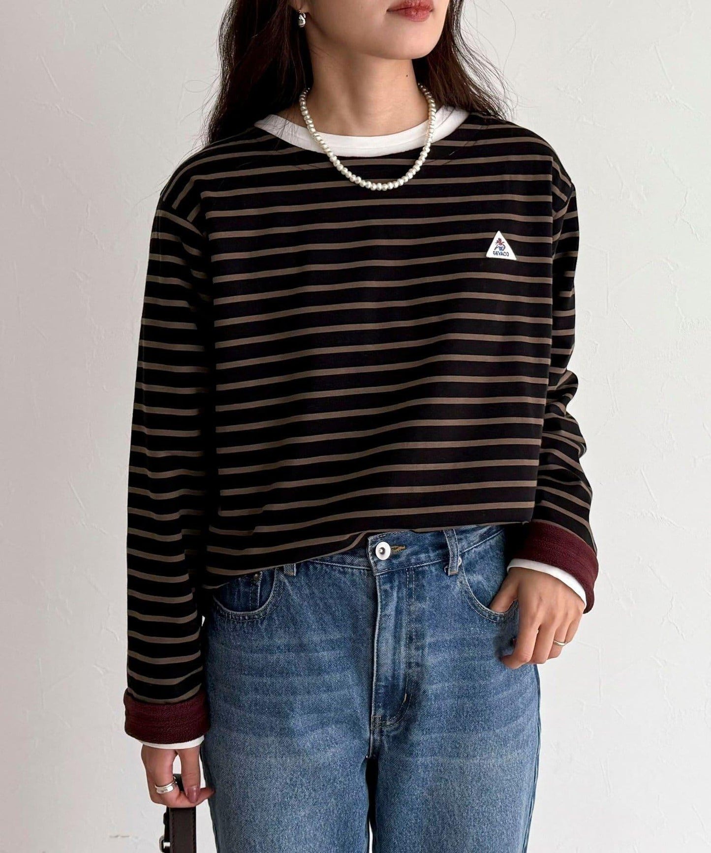 【2WAY款式】【GEVACO】內裡抓絨船領T恤