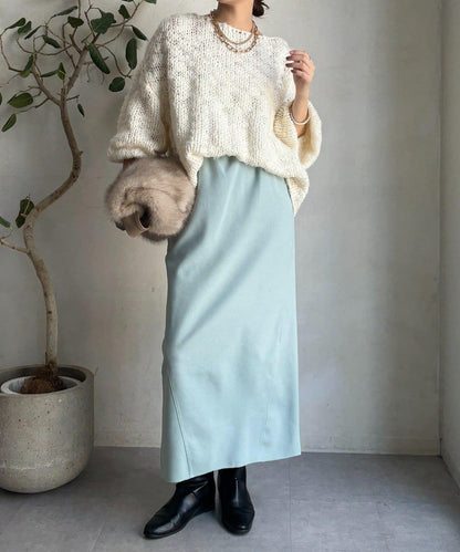 羊毛混紡針織半身裙