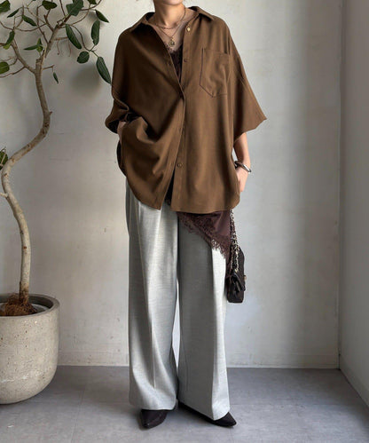 柔軟起毛彈力長褲