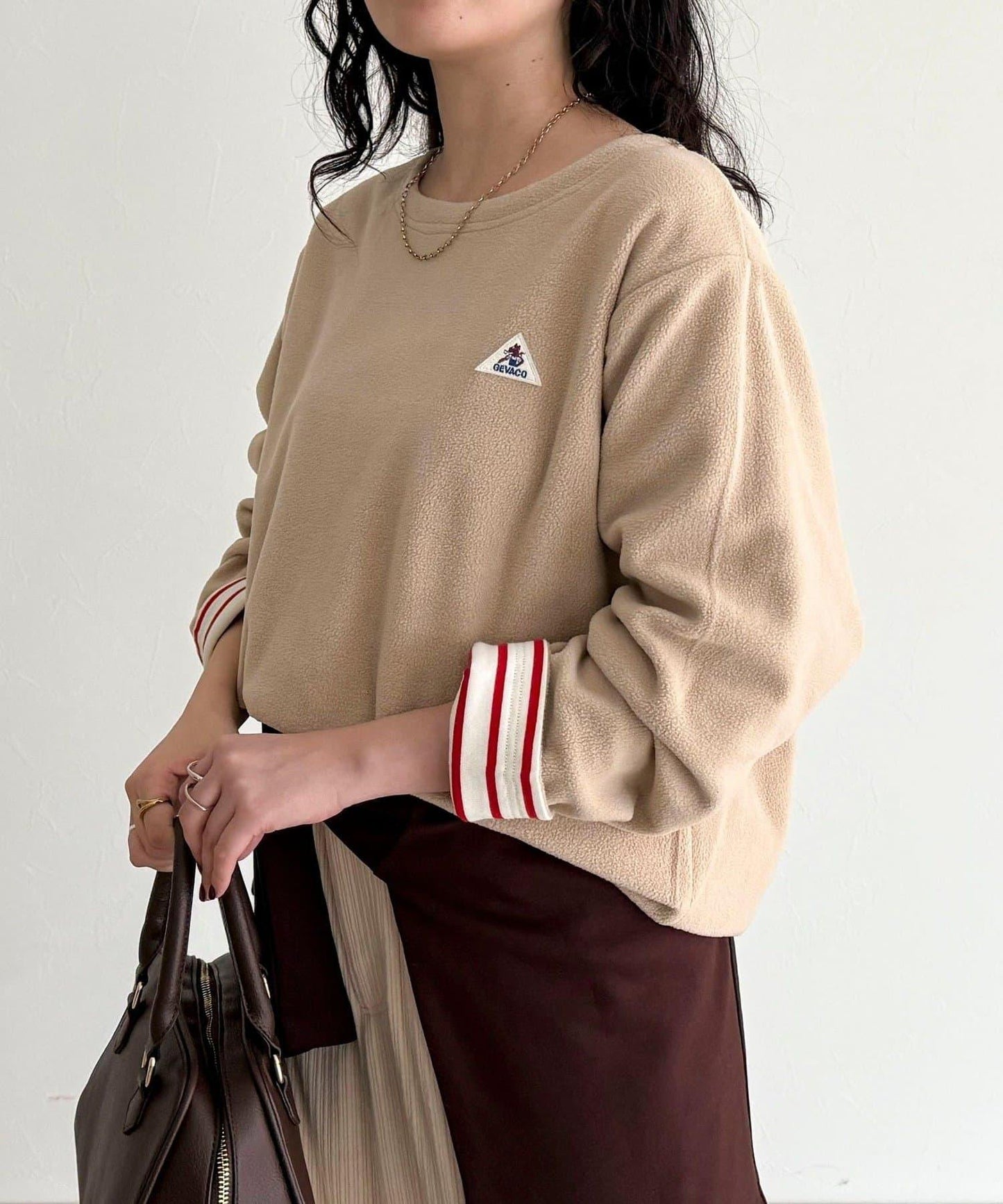 【2WAY款式】【GEVACO】內裡抓絨船領T恤