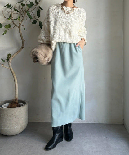 羊毛混紡針織半身裙