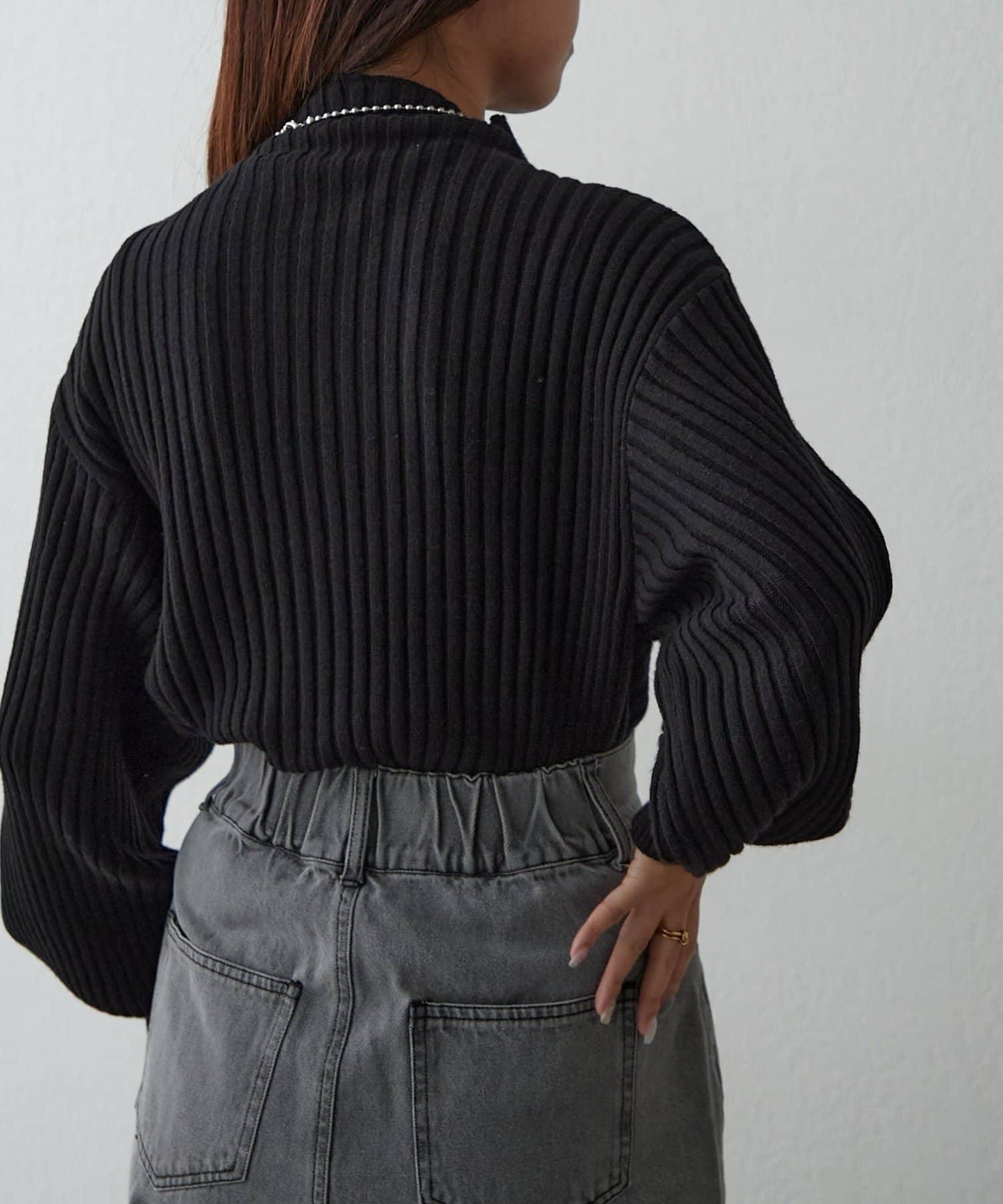 【RMAF】高領羅紋針織衫