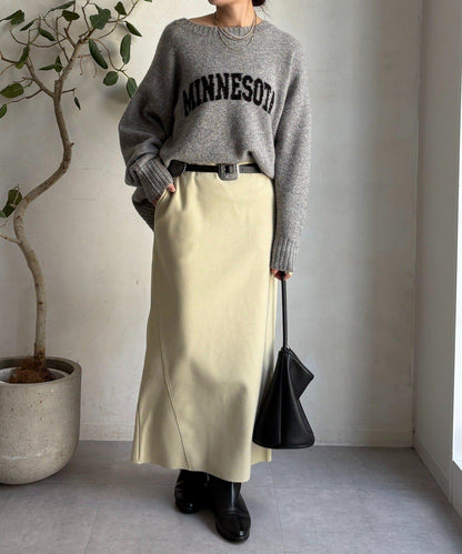 羊毛混紡針織半身裙