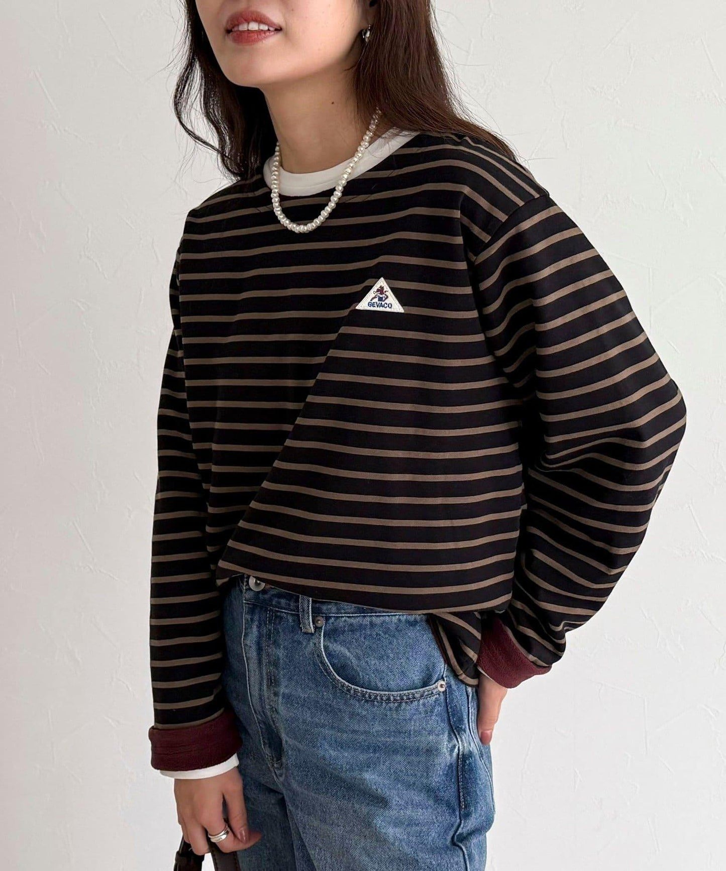 【2WAY款式】【GEVACO】內裡抓絨船領T恤