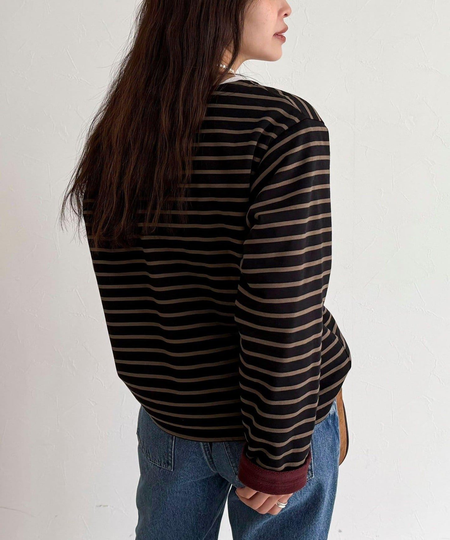 【2WAY款式】【GEVACO】內裡抓絨船領T恤