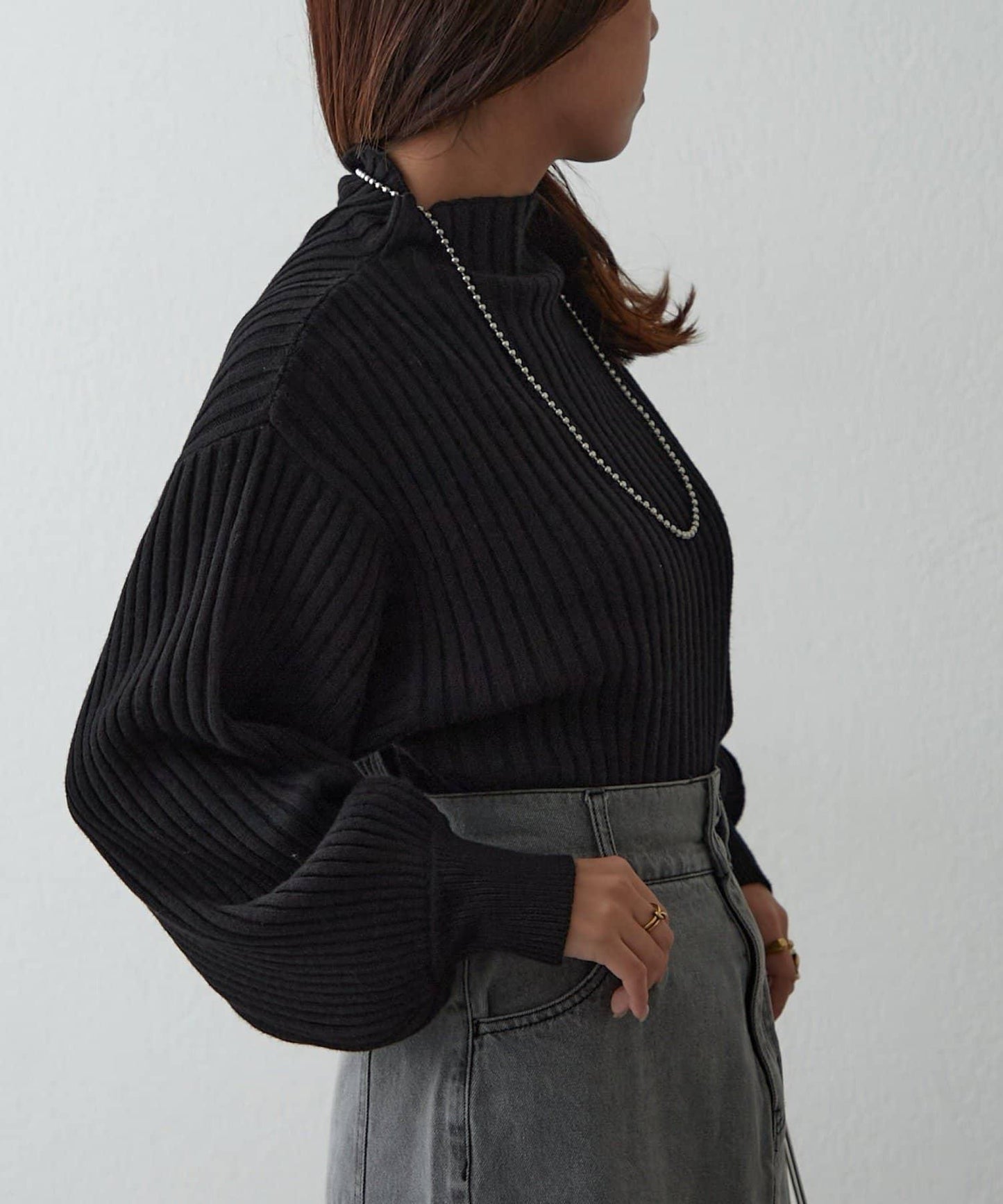 【RMAF】高領羅紋針織衫