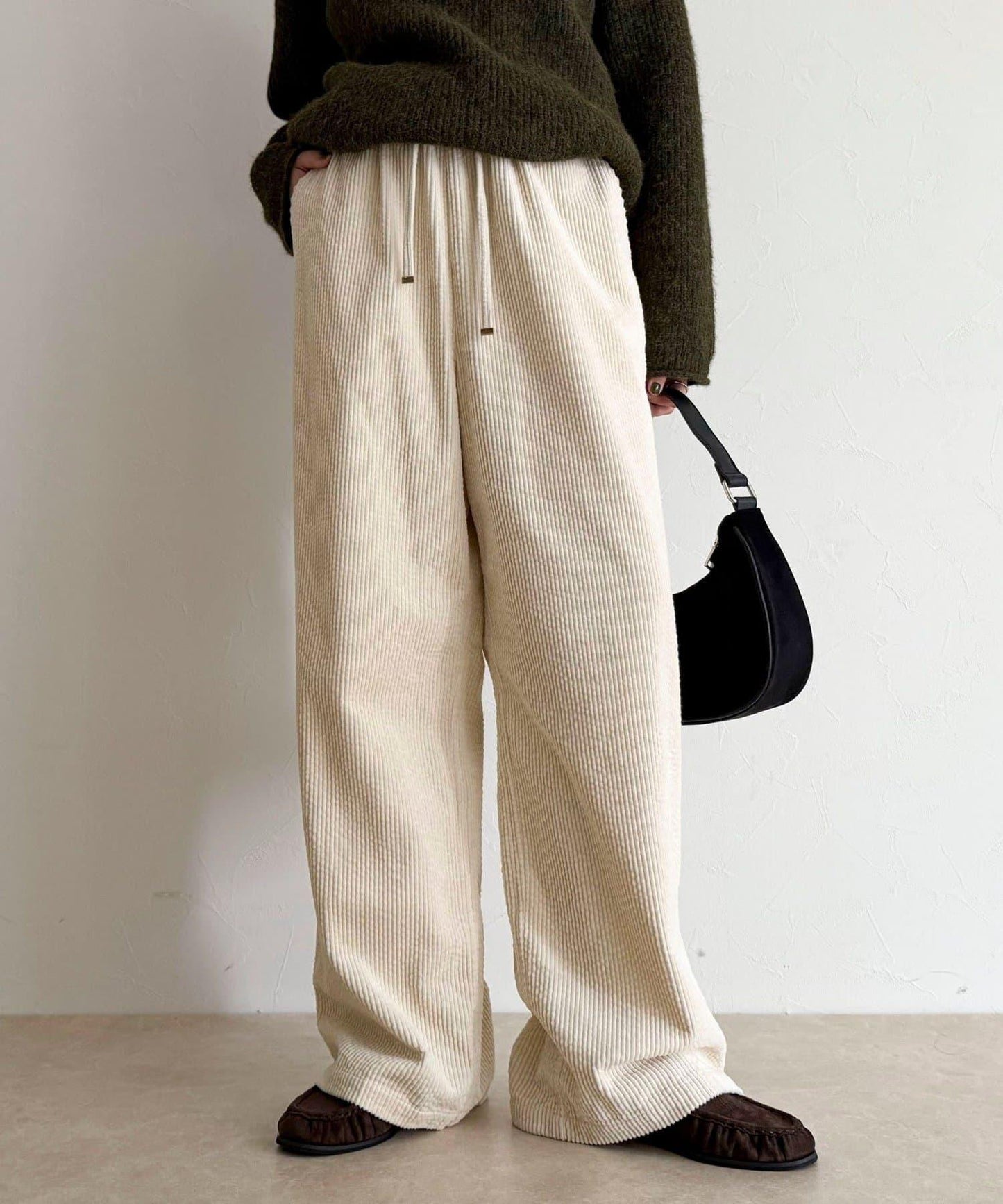 燈芯絨寬鬆休閒褲