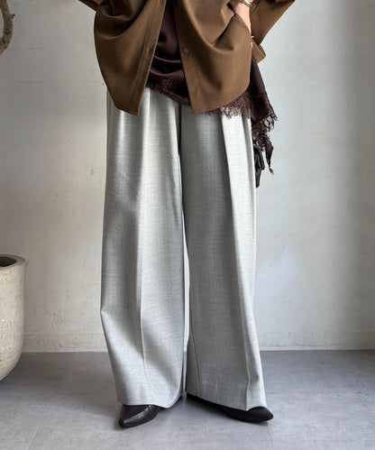 柔軟起毛彈力長褲