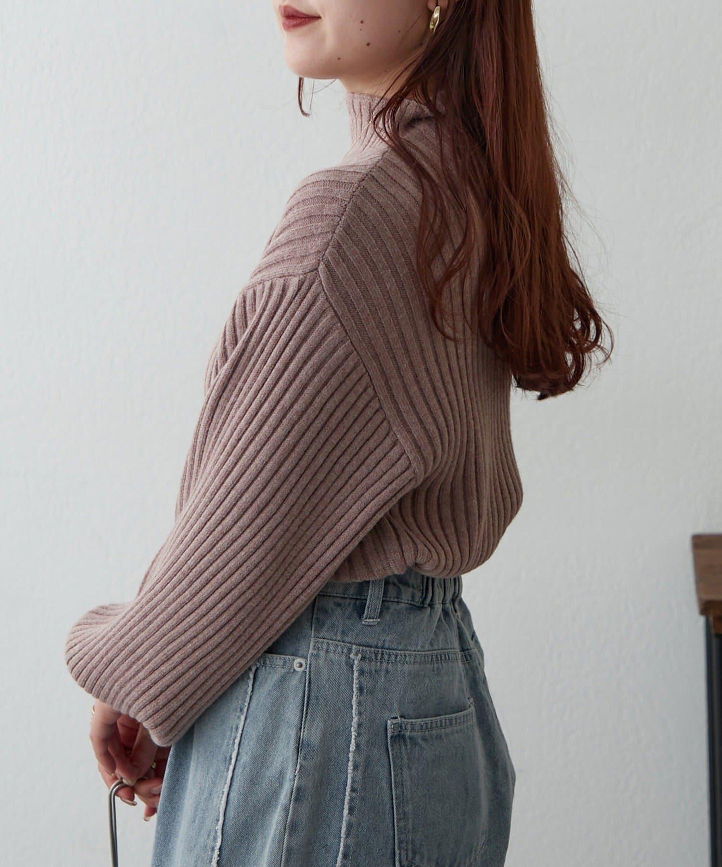 【RMAF】高領羅紋針織衫