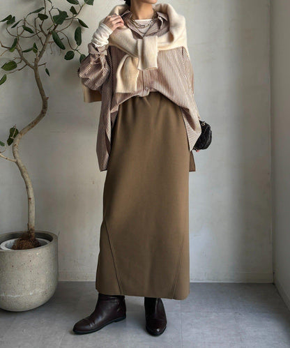 羊毛混紡針織半身裙