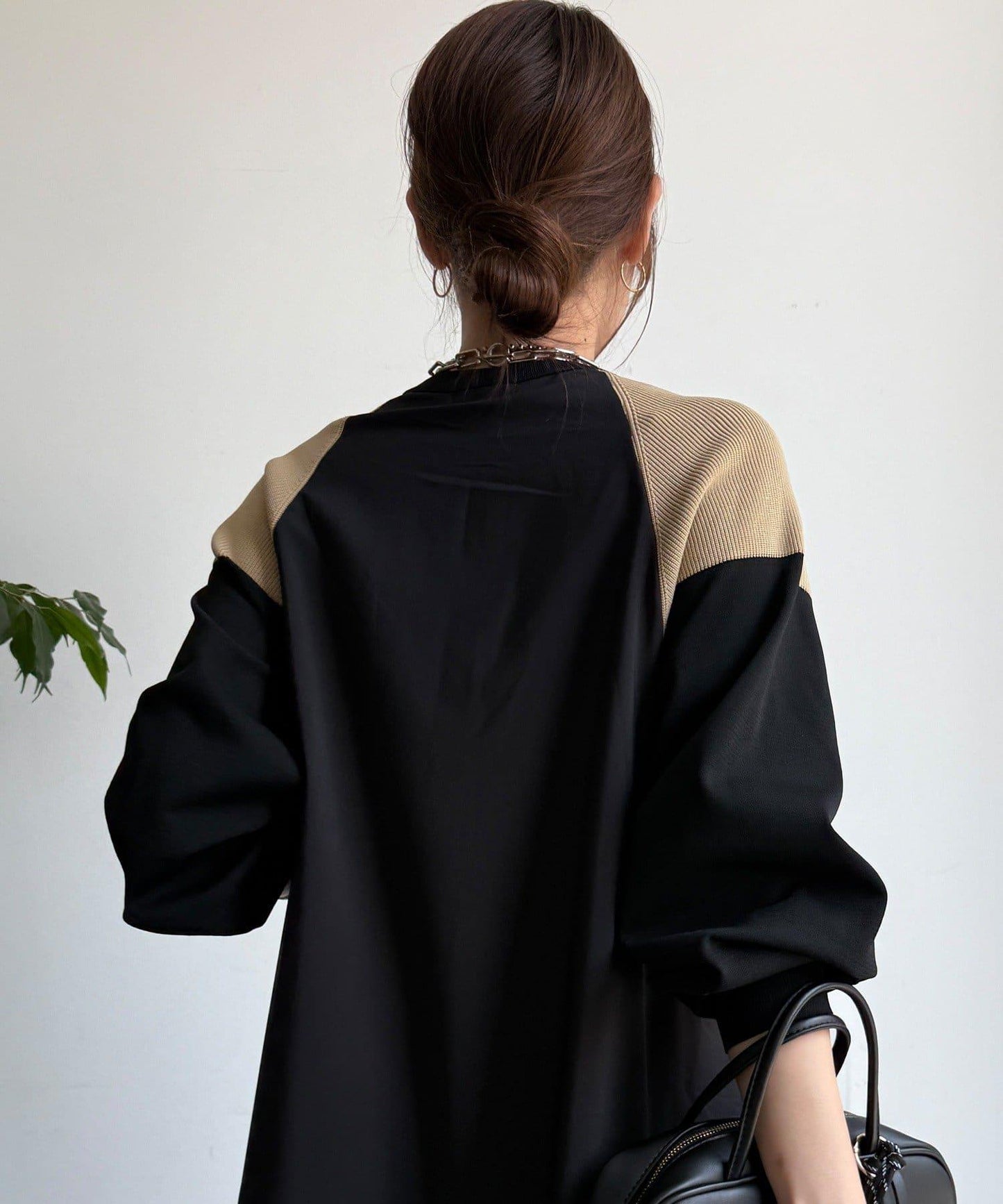 軍旅風拼接連衣裙