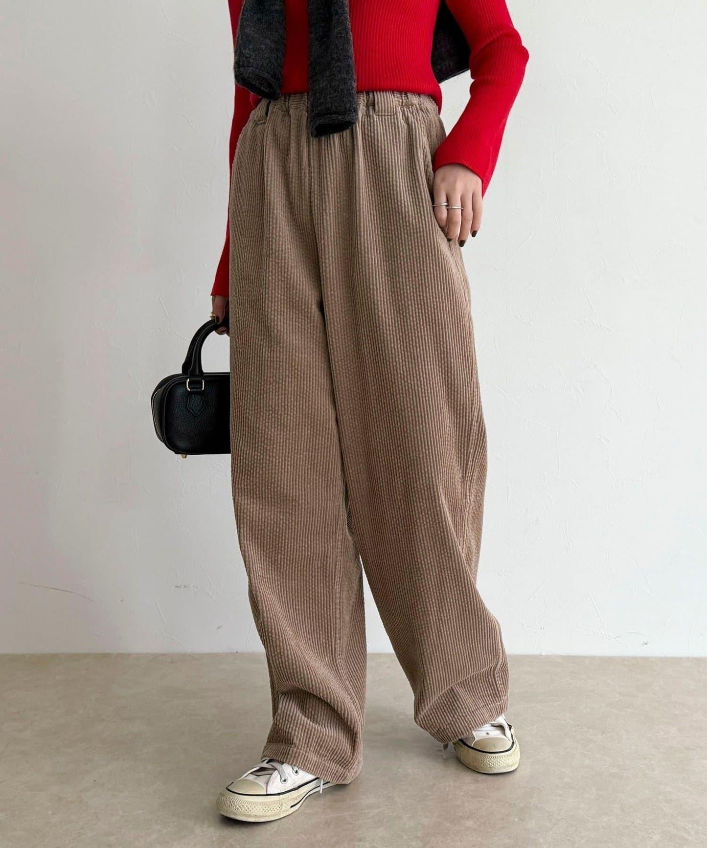 燈芯絨寬鬆休閒褲