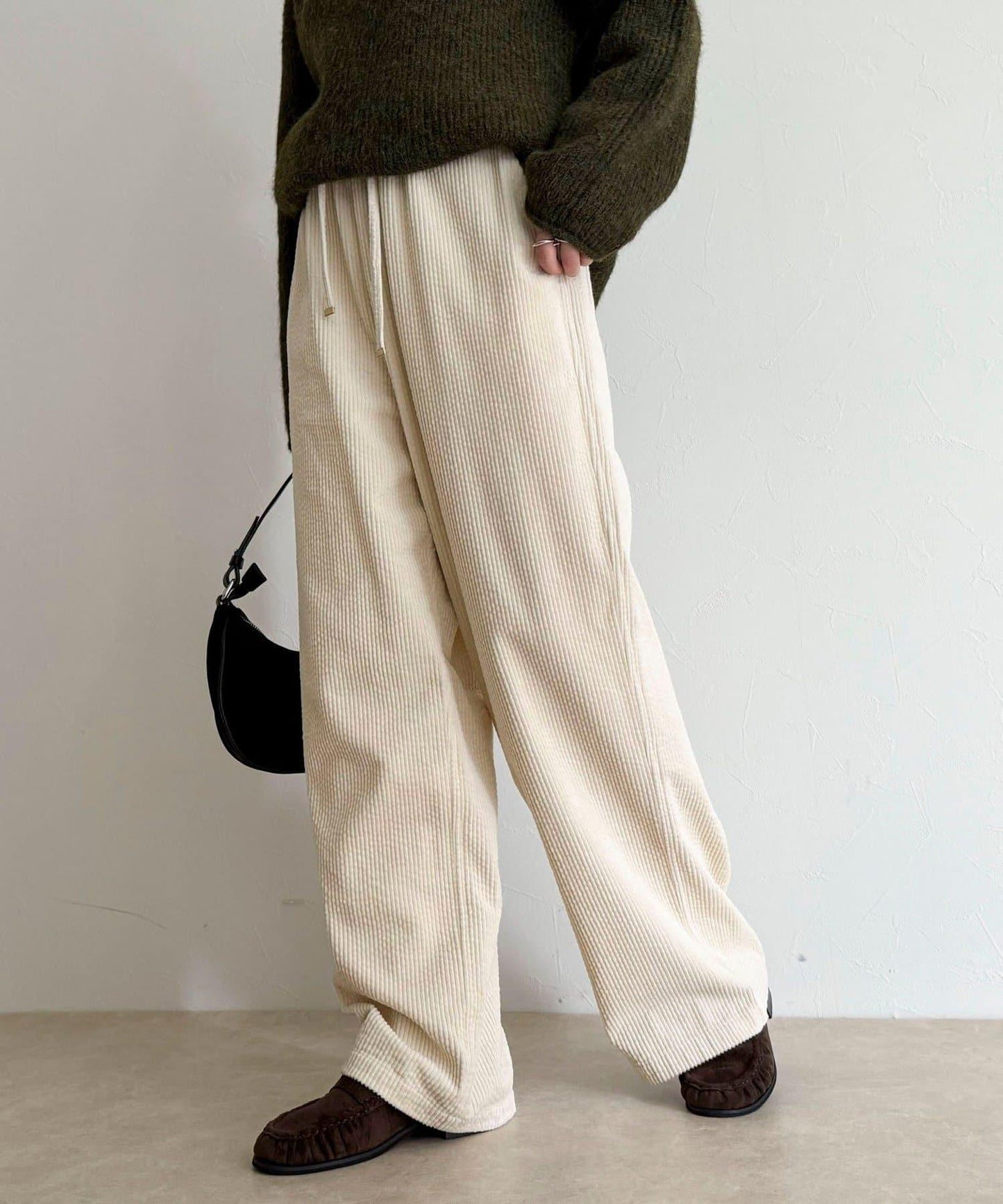 燈芯絨寬鬆休閒褲