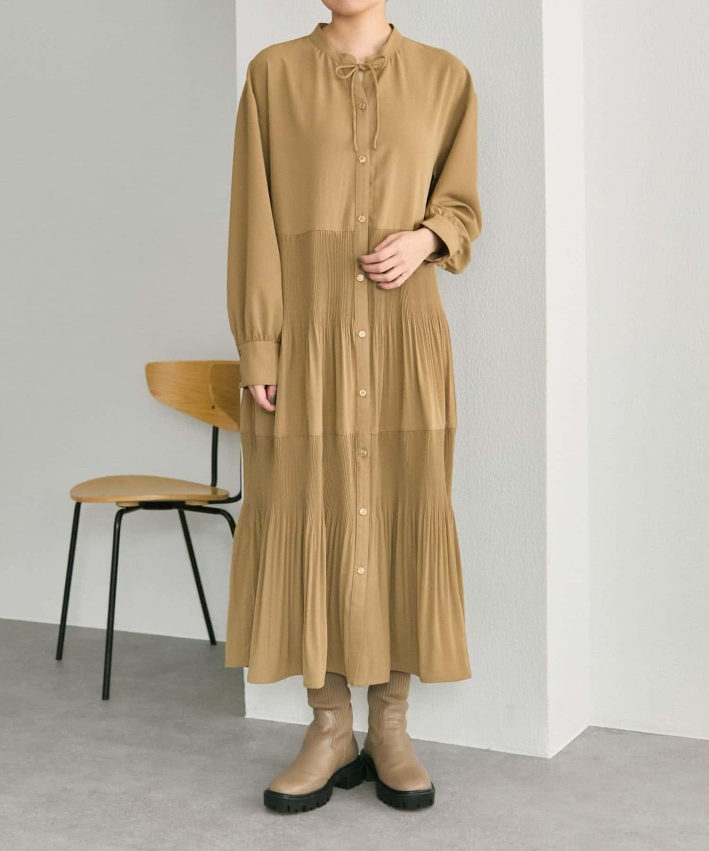 拼接百褶連衣裙【SUM1 STYLE】