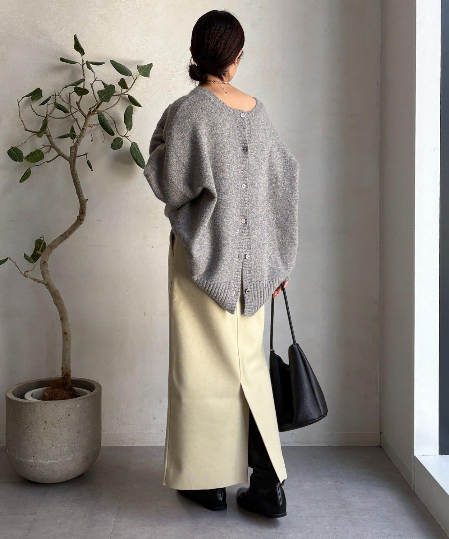 羊毛混紡針織半身裙