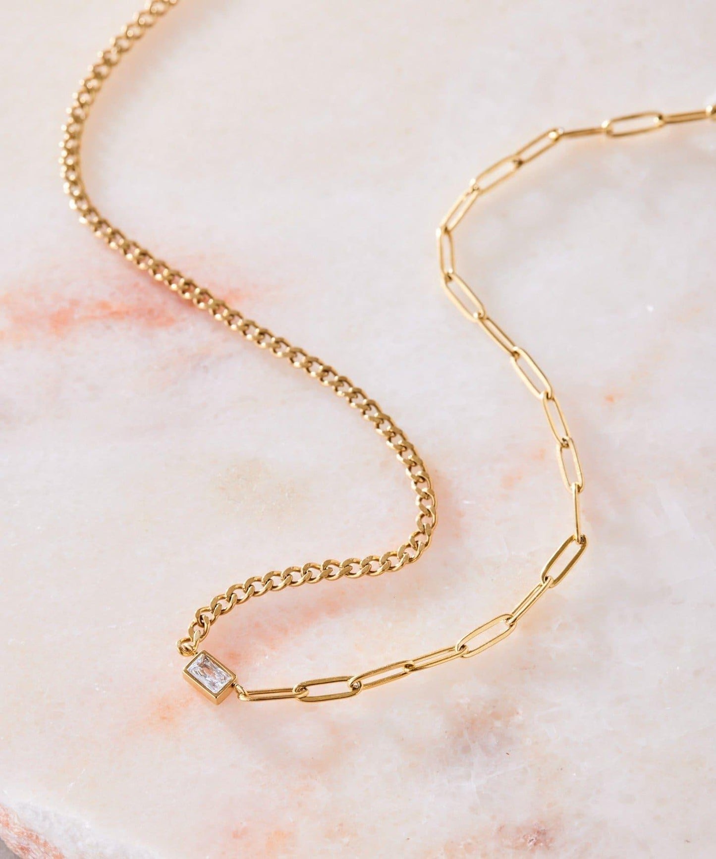 金屬過敏適用/不鏽鋼立方體項鍊