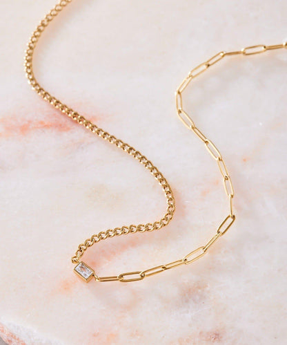 金屬過敏適用/不鏽鋼立方體項鍊