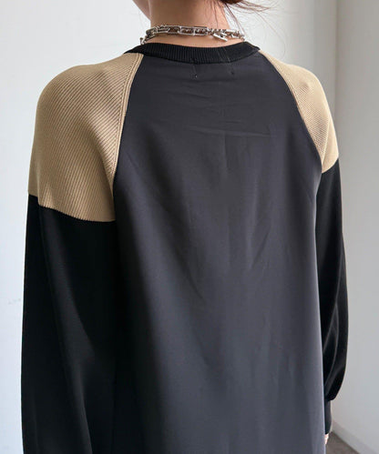 軍旅風拼接連衣裙