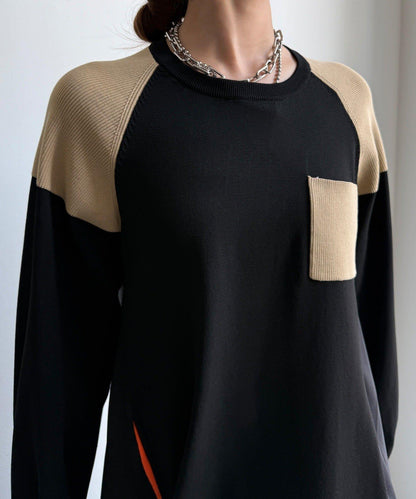 軍旅風拼接連衣裙