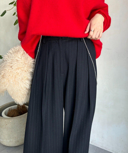 柔軟起毛彈力長褲