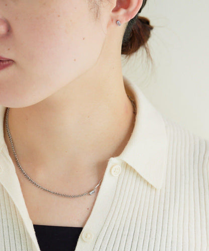 金屬過敏適用/不鏽鋼立方體項鍊