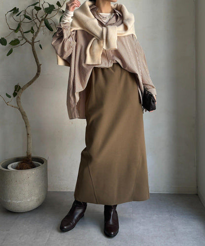 羊毛混紡針織半身裙