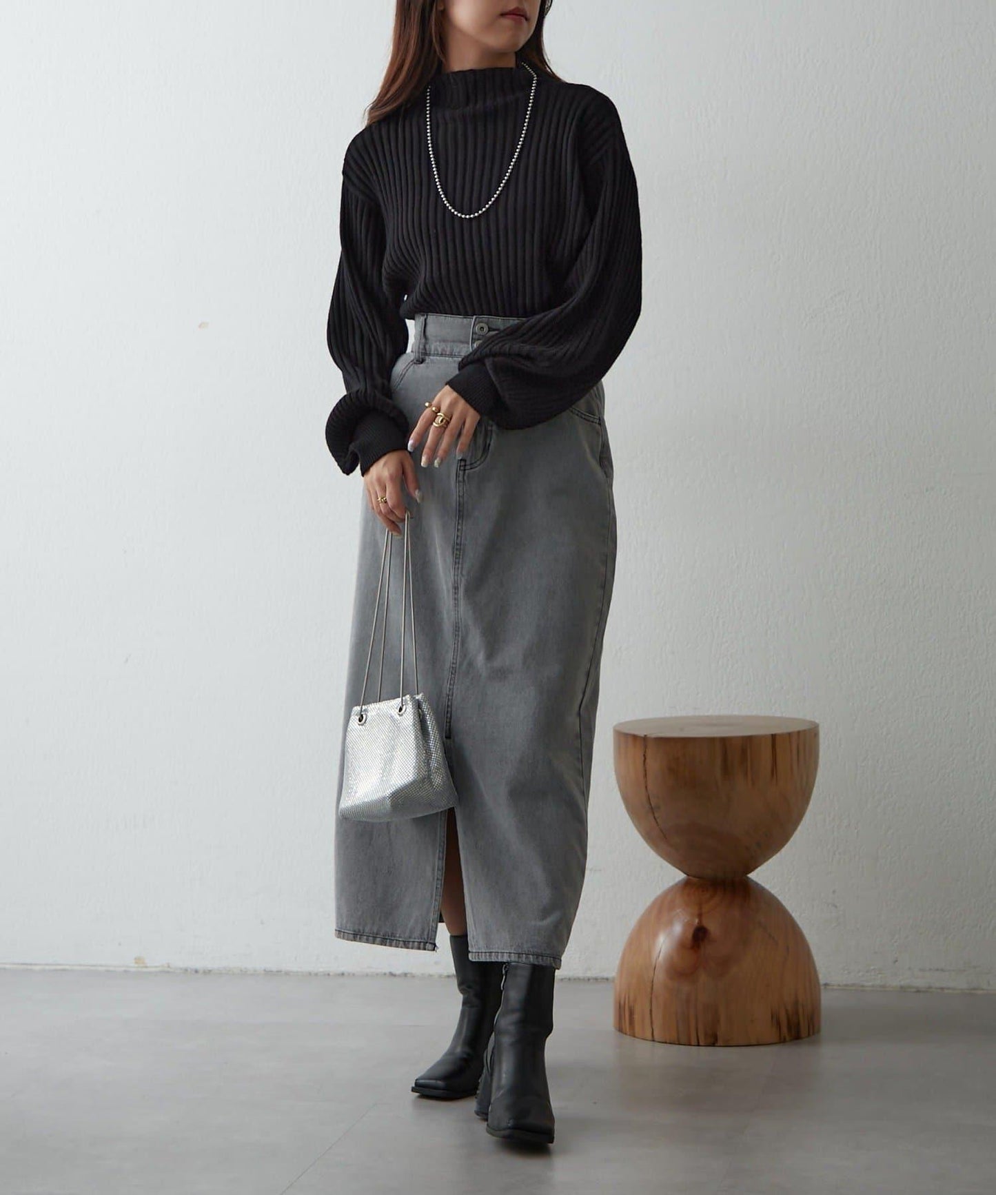 【RMAF】高領羅紋針織衫