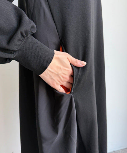 軍旅風拼接連衣裙