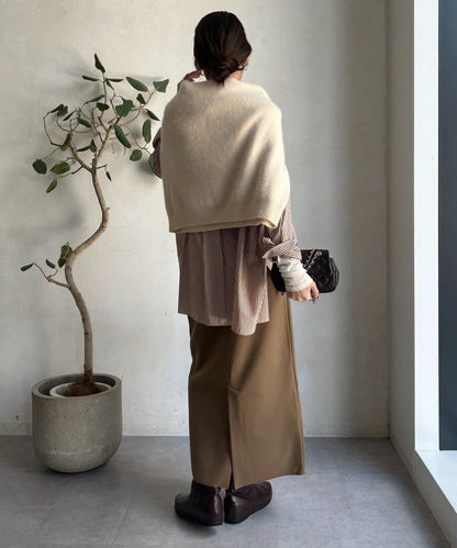 羊毛混紡針織半身裙