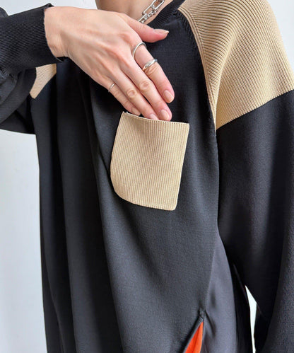 軍旅風拼接連衣裙