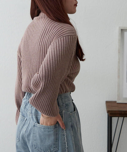 【RMAF】高領羅紋針織衫