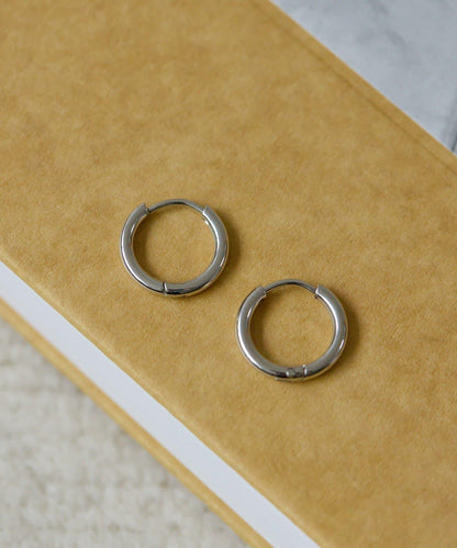 金屬過敏適用/不鏽鋼水晶圓環耳釘