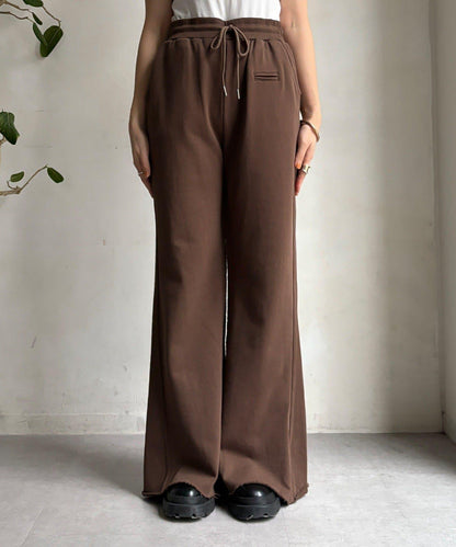 微喇叭衛衣面料長褲