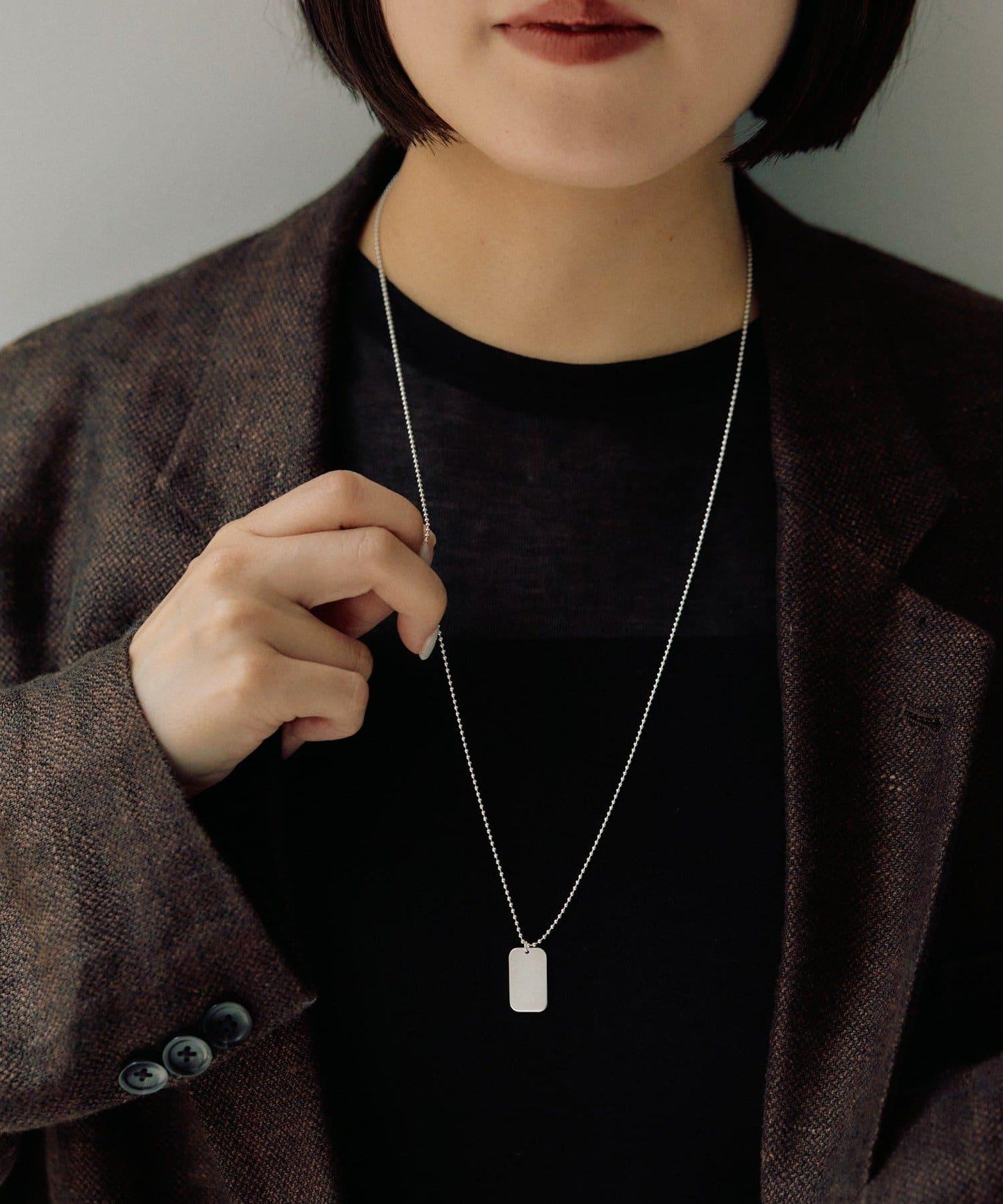 《/スターリングシルバー使用》姓名吊牌項鍊