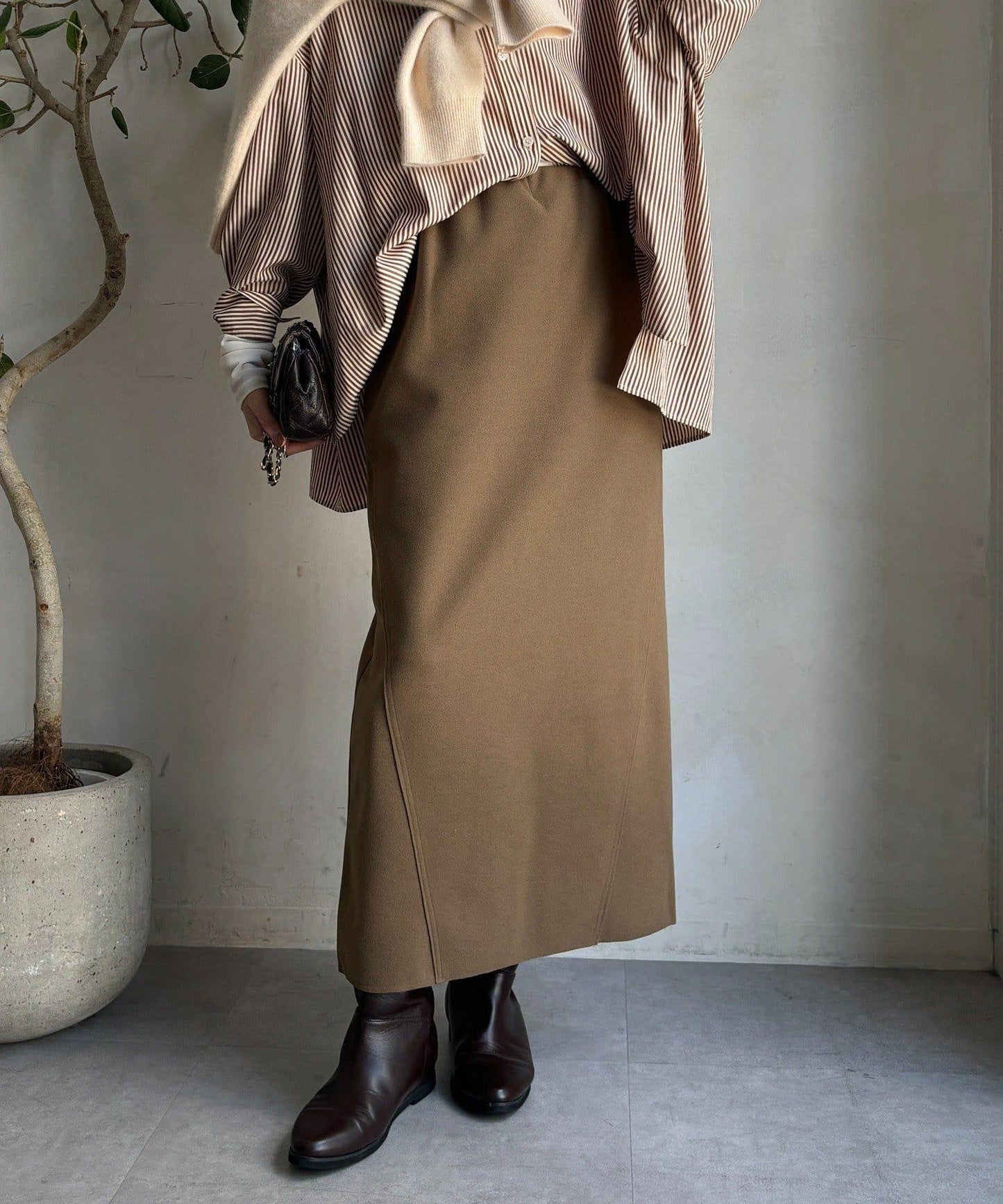 羊毛混紡針織半身裙