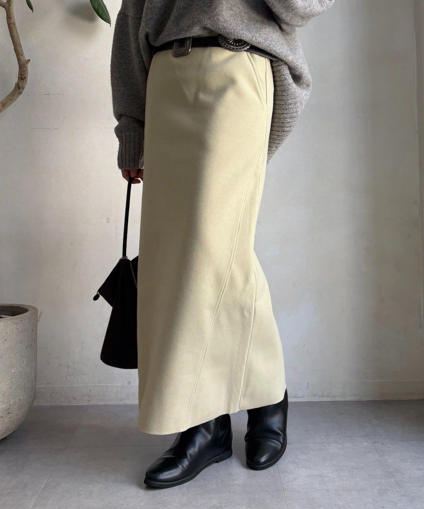 羊毛混紡針織半身裙