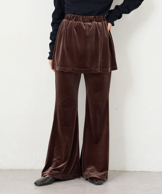 【2尺碼可選/適合身材嬌小】B天鵝絨半身裙褲