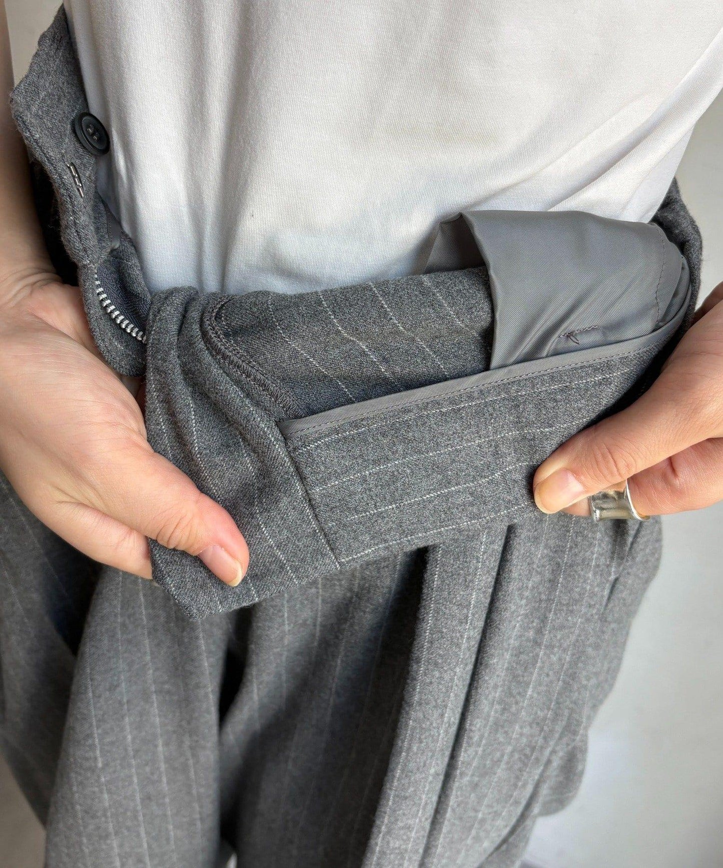 柔軟起毛彈力長褲