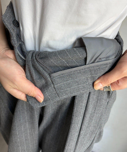 柔軟起毛彈力長褲